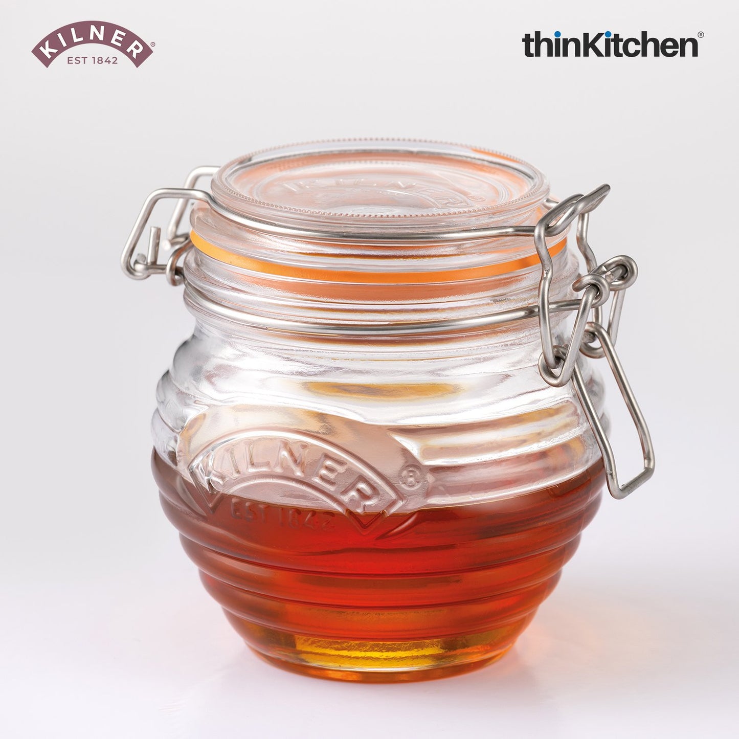 Kilner Honey Pot With Beech Wood Dipper 400ml