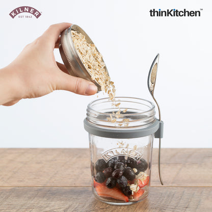 Kilner Breakfast Jar with Spoon, 350 ml