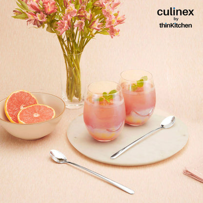 Culinex By Thinkitchen Dora Ice Tea Spoon Mirror Finish Set Of 2