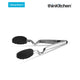 Dreamfarm Clongs - Stainless-Steel Tongs with Silicone Heads, Black
