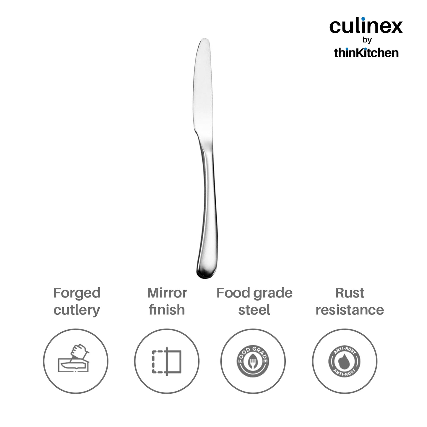 Culinex By Thinkitchen Dora All Purpose Knife Mirror Finish Set Of 2