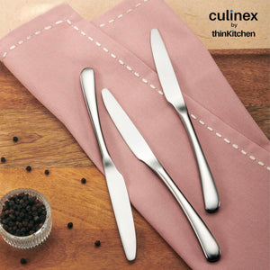 Culinex by thinKitchen | Dora 13/0 Stainless Steel All Purpose Knife, Mirror Finish, Set of 2