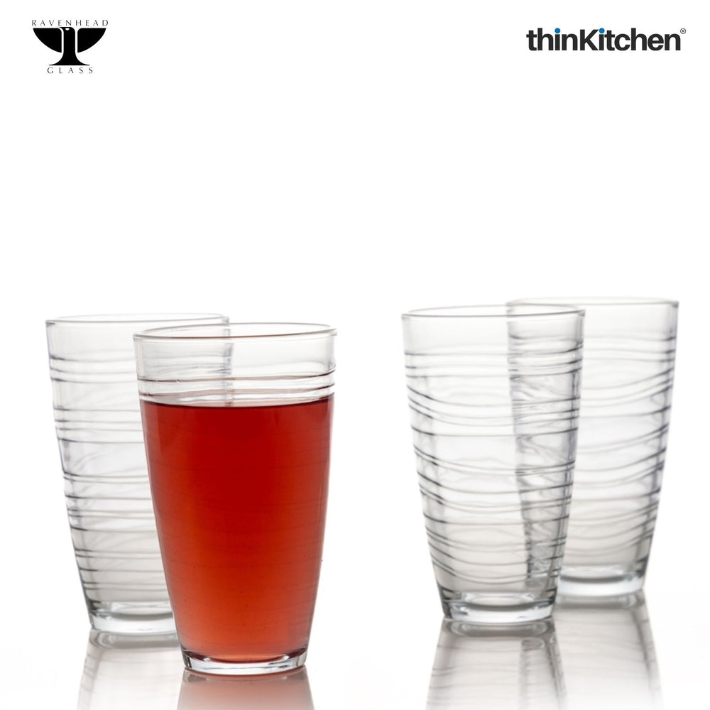Ravenhead 480ml Premium Hiball Glasses for Water, Juice & Cocktails, Set of 4