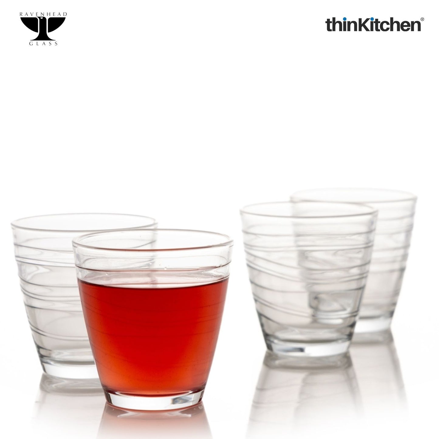 Ravenhead Essentials Swirl Mixer Glass Set of 4 30cl
