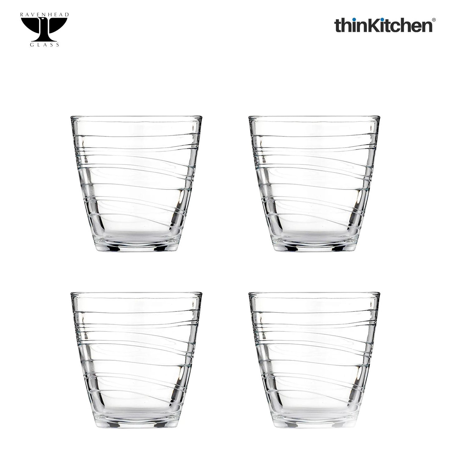 Ravenhead Essentials Swirl Mixer Glass Set of 4 30cl