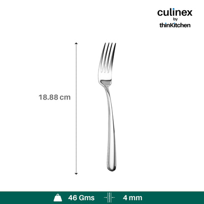 Culinex By Thinkitchen Dora All Purpose Fork Mirror Finish Set Of 6