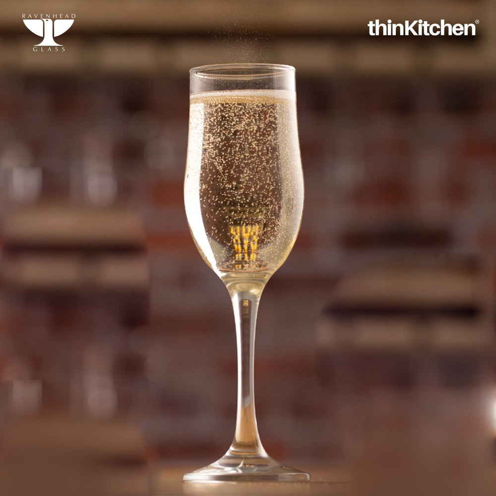 Ravenhead 200ml Premium Tulip Champagne Flute Glasses, Set of 4