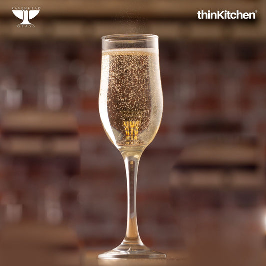 Ravenhead 4 Piece Tulip Champagne Flute Glasses, 200ml each
