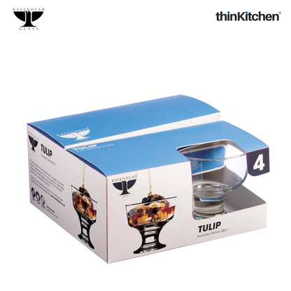 TULIP SET OF 4 SUNDAE DISHES 28CL