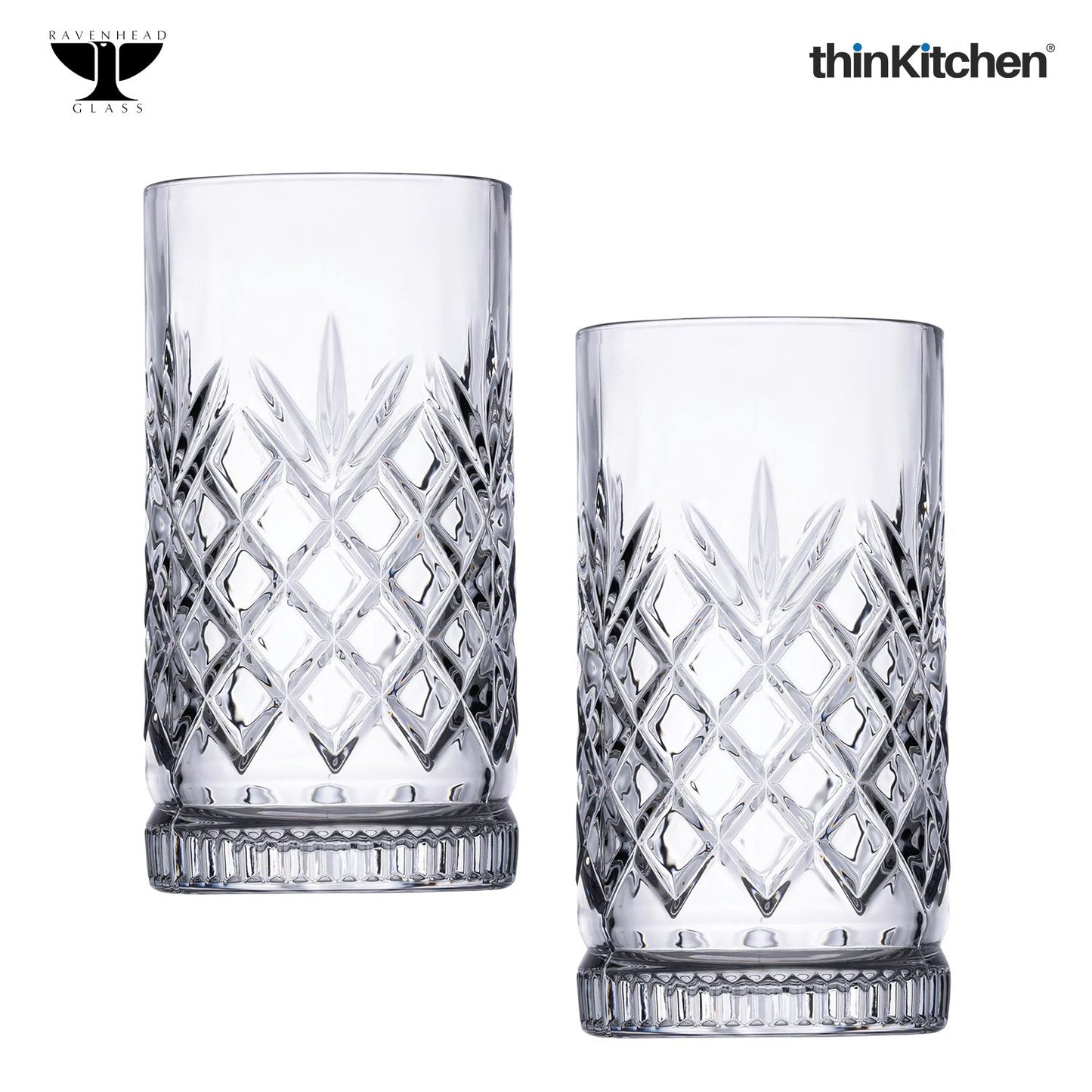 Ravenhead ETON SET OF 2 HIBALL GLASSES 45CL