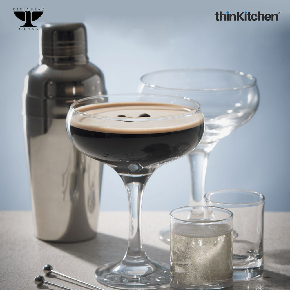 Ravenhead 2 x 200ml Transparent Premium Cocktail Saucer Coupe Glass Set
