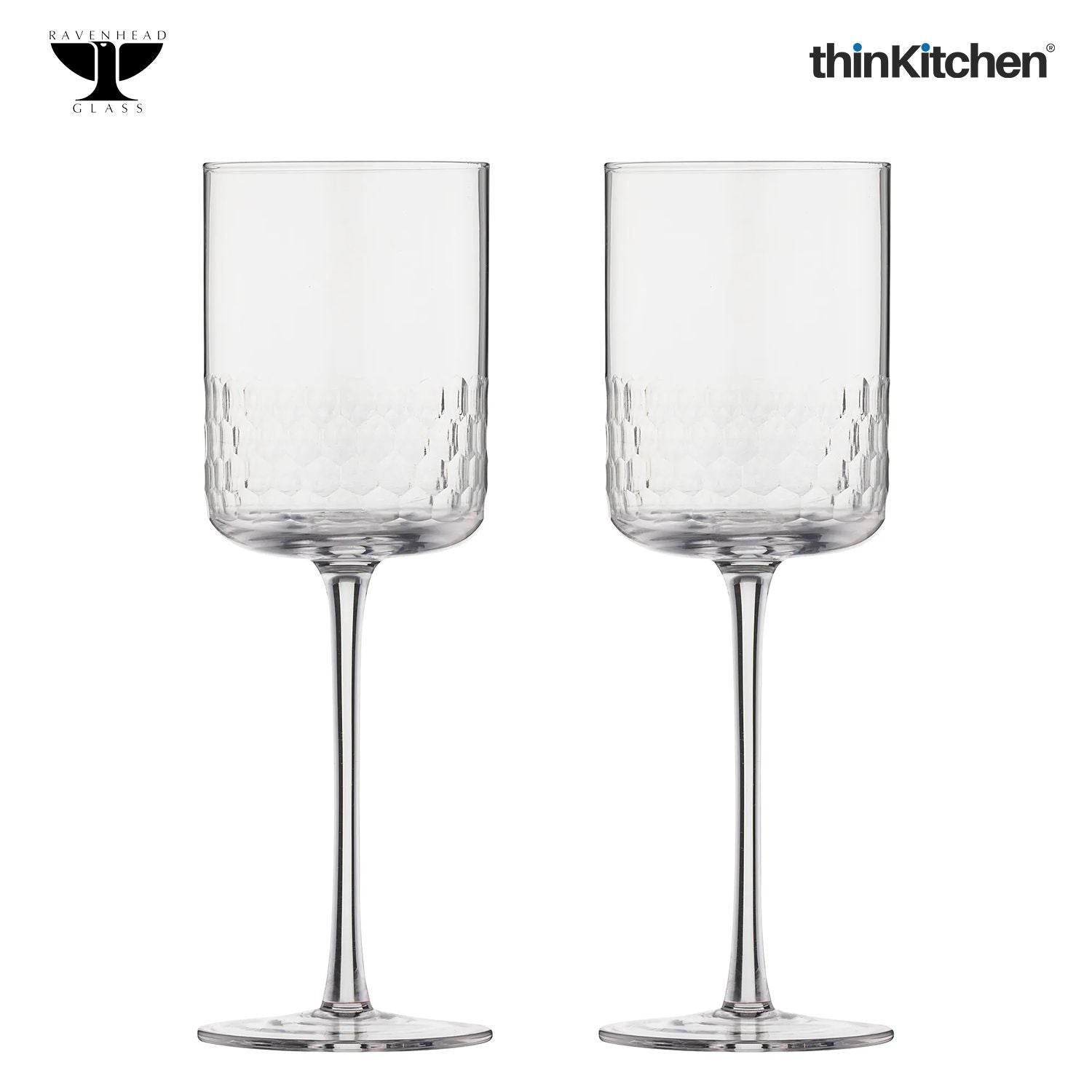 Ravenhead Transparent 2 Piece Pisa Wine Glasses, 420ml each - 3