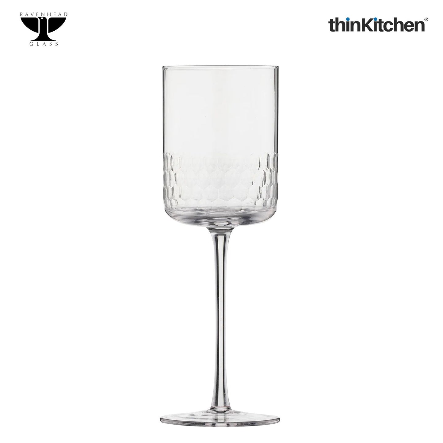Ravenhead Transparent 2 Piece Pisa Wine Glasses, 420ml each