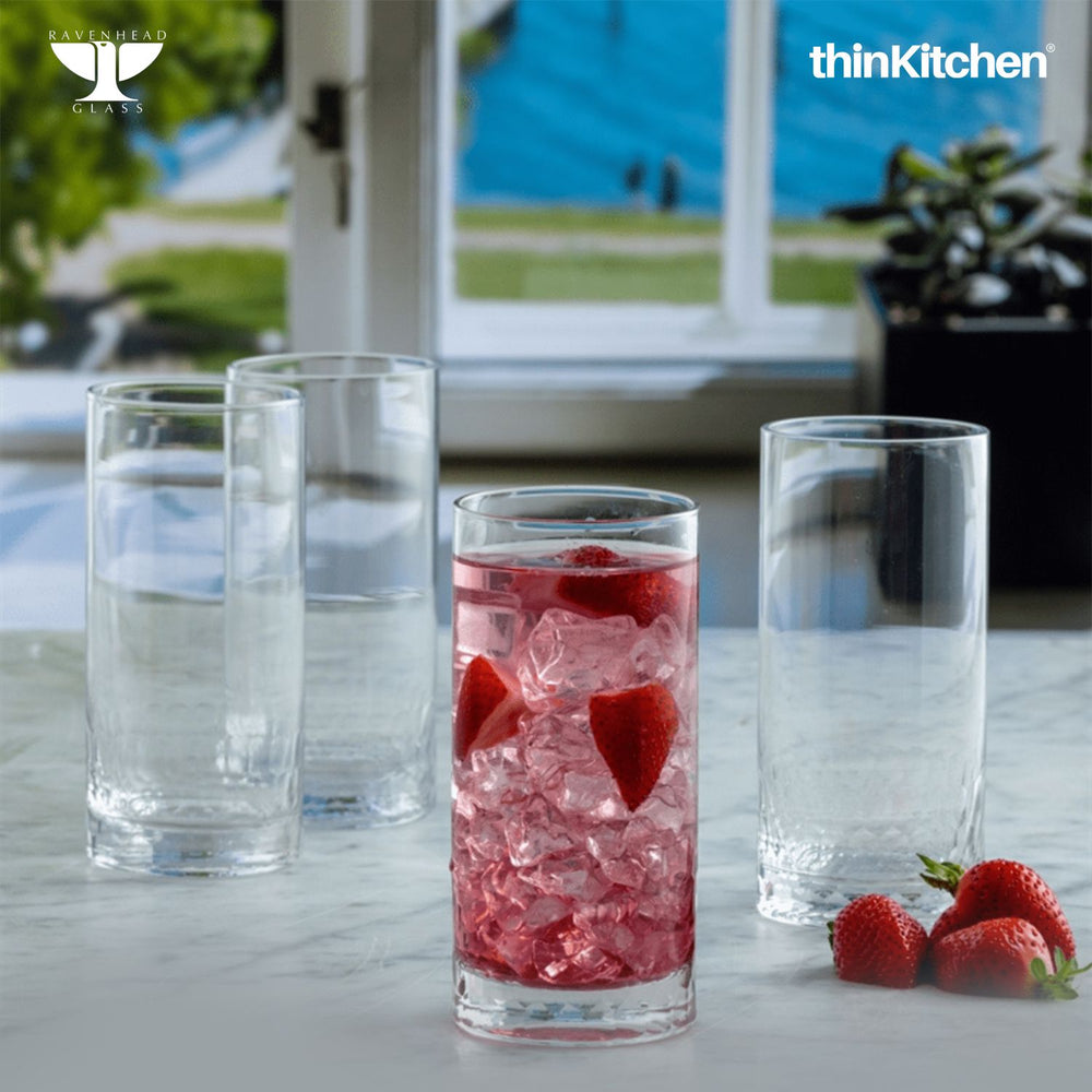 Ravenhead Transparent 2 Piece Pisa Hiball Glass Set, 480ml each