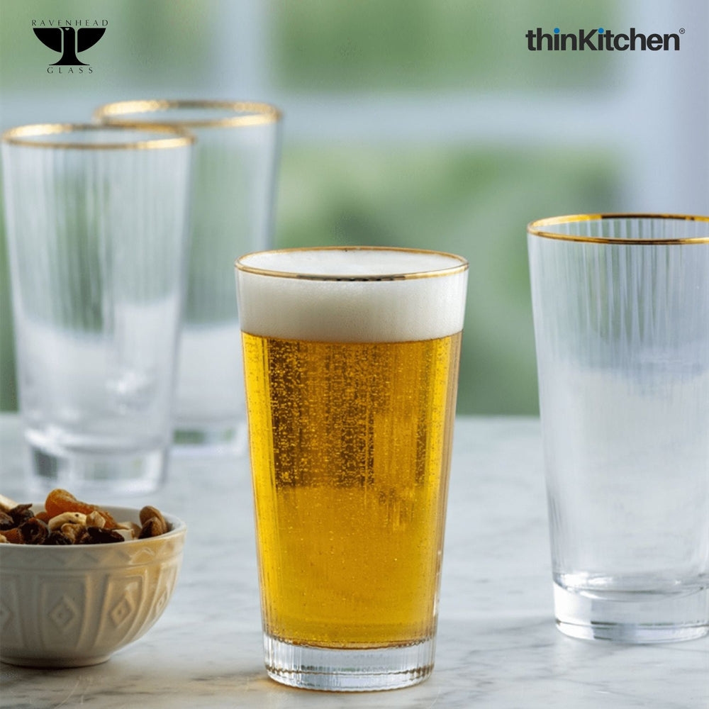 Ravenhead Transparent 2 x 480ml Prremium Roma Hiball Glasses for Water, Juice, Cocktails & Beverages