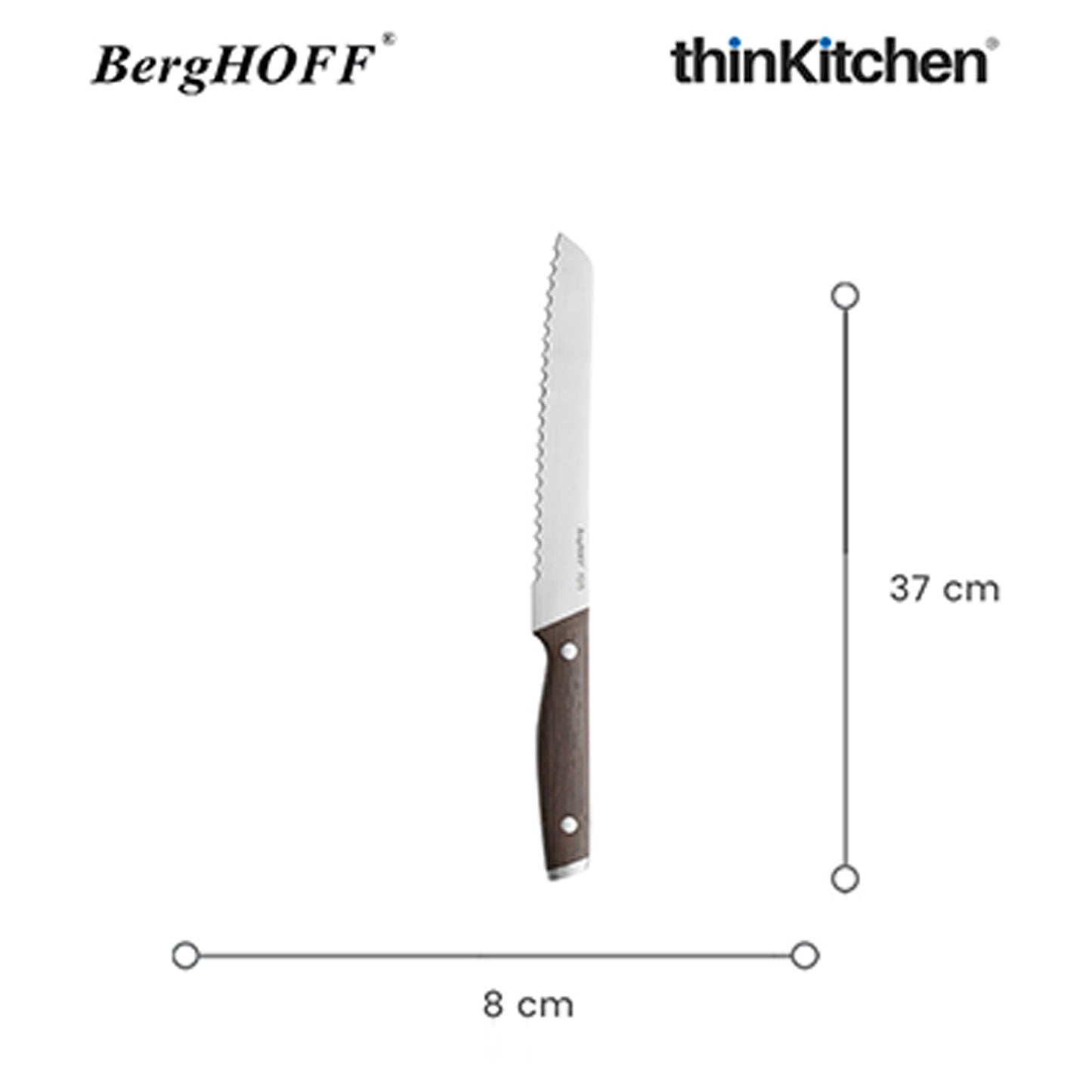 BergHOFF Ron Bread Knife, 20 cm