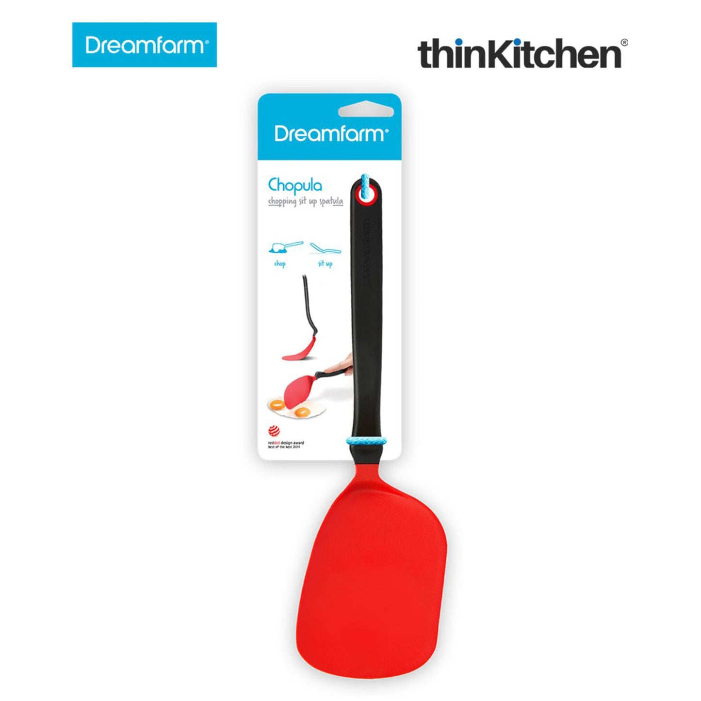 Dreamfarm Chopula Super Flexible Chopping Sit Up Spatula Red