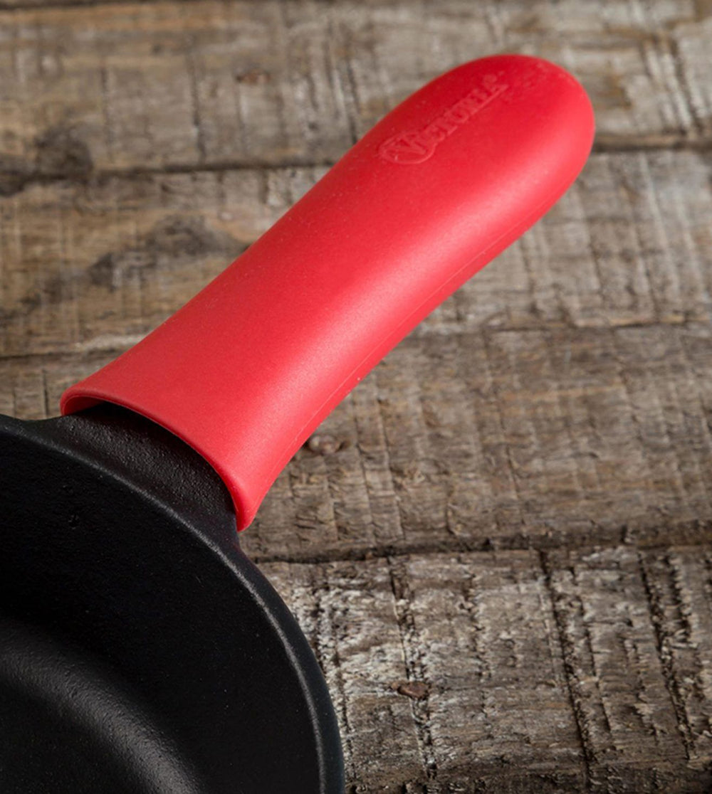 Victoria Silicone Handle Cover For 6.5" & 8" Cast Iron Pans, Heat-Resistant Sleeve