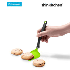 Dreamfarm Flexible Sit Up Silicone Spatula, Turner for Flipping and Chopping  - Green, 12 Inches
