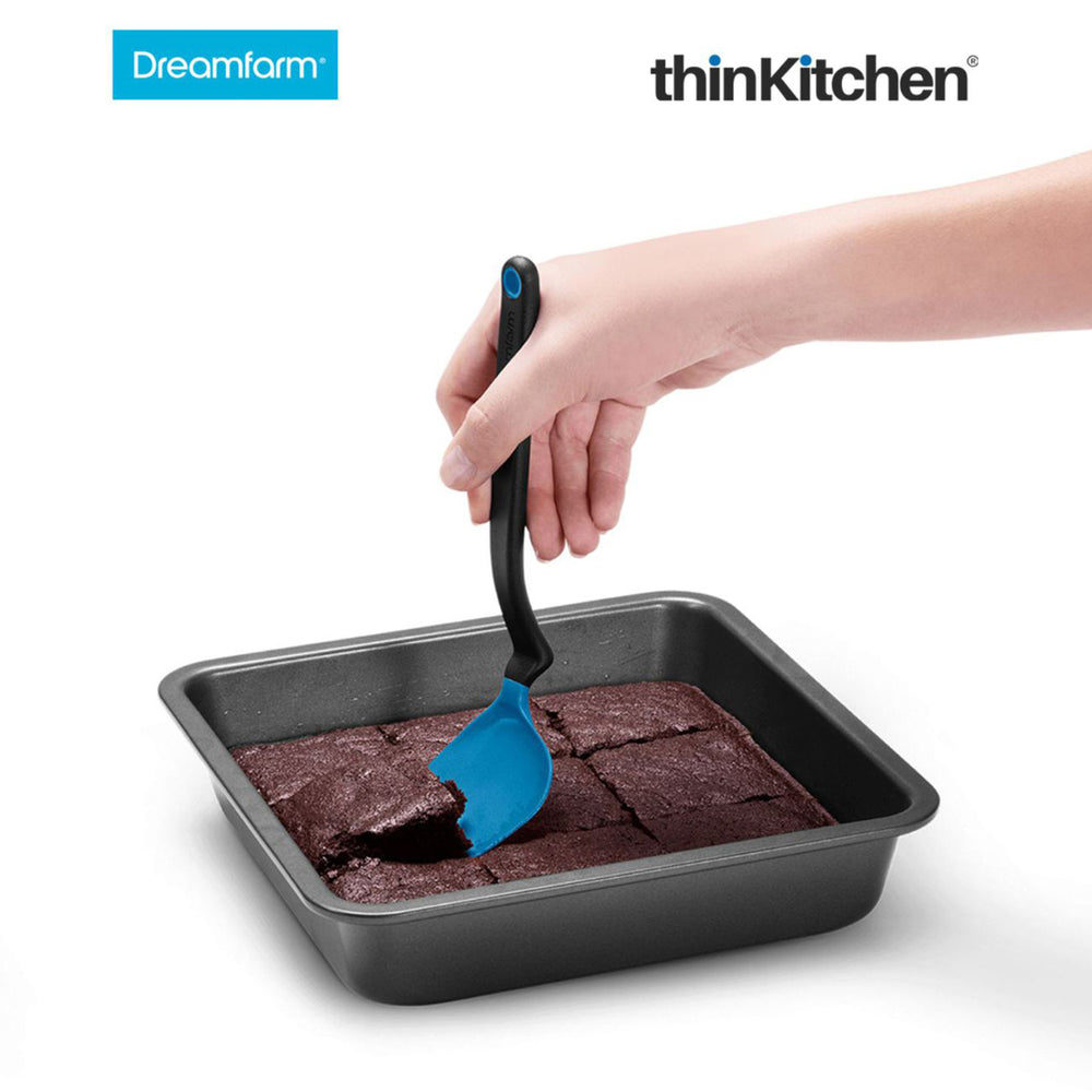 Dreamfarm Flexible Premium Blue Spatula for Flipping & Chopping, Heat-Resistant Non-Stick Turner - CHOPULA, 12"