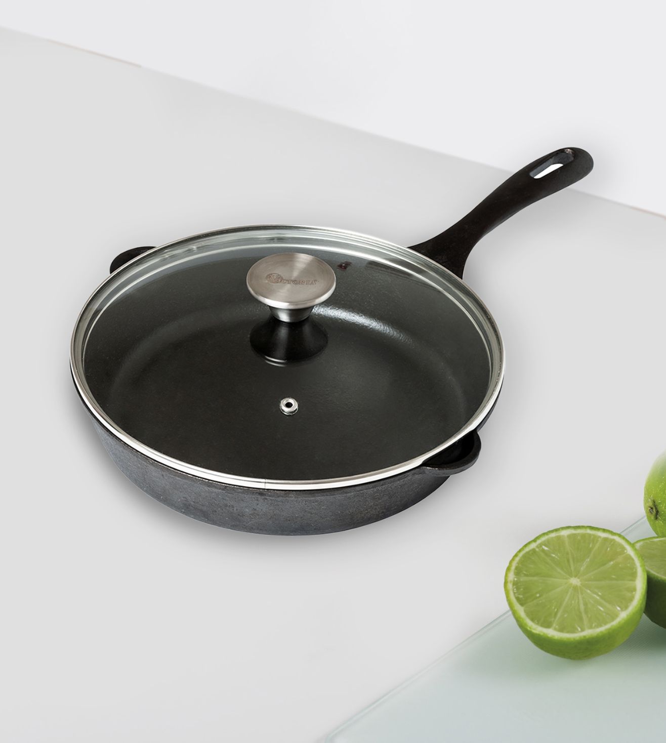 Victoria Round 10Inch Glass Lid for Cast Iron Skillet or Pan, Custom