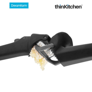 Dreamfarm Garject Lite - Non-Scratch Garlic Press with Ejector, Black
