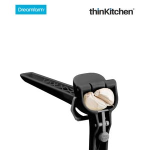 Dreamfarm Garject Lite - Non-Scratch Garlic Press with Ejector, Black