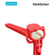 Dreamfarm Garject Lite - Non-Scratch Garlic Press with Ejector, Red