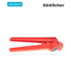 Dreamfarm Garject Lite - Non-Scratch Garlic Press with Ejector, Red