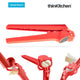Dreamfarm Garject Lite - Non-Scratch Garlic Press with Ejector, Red