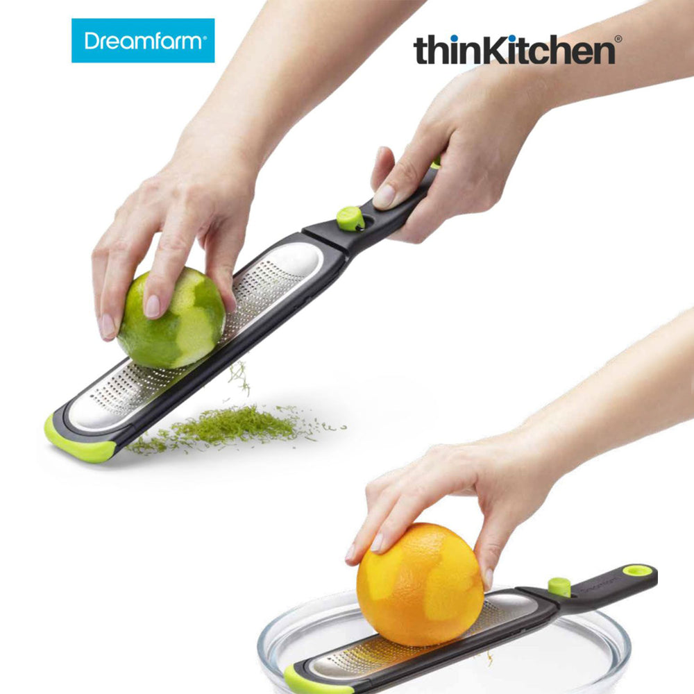 Dreamfarm Lemon Zester & Cheese Grater | Premium Grater for Citrus, Garlic & Nutmeg - OZEST, 32cms