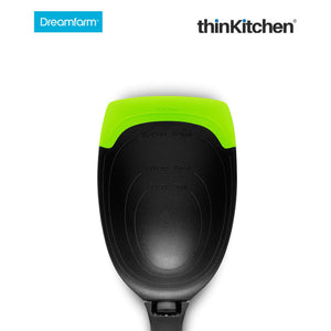 Dreamfarm Spadle - Non-Stick Cooking Spoon & Serving Ladle with Measurements, Green