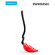 Dreamfarm Holey Spadle - Non-Stick Cooking Spoon & Serving Ladle with Holes, Red