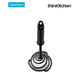 Dreamfarm Smood Lite - One-Handed Vegetable & Potato Masher with Soft Grip and Bowl Scraper, Black