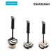 Dreamfarm Smood Lite - One-Handed Vegetable & Potato Masher with Soft Grip and Bowl Scraper, Black