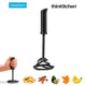 Dreamfarm Smood Lite - One-Handed Vegetable & Potato Masher with Soft Grip and Bowl Scraper, Black