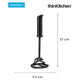 Dreamfarm Smood Lite - One-Handed Vegetable & Potato Masher with Soft Grip and Bowl Scraper, Black
