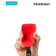 Dreamfarm Supoon - Non-Stick Silicone Sit Up Scraping & Cooking Spoon with Measuring Lines, Red