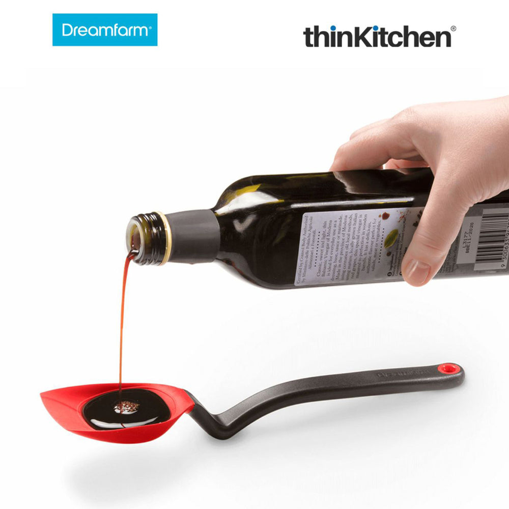 Dreamfarm Multipurpose Premium Sit-Up Silicone Spoon for Scraping, Mixing & Cooking  -SUPOON, Red, 28cms