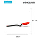 Dreamfarm Supoon - Non-Stick Silicone Sit Up Scraping & Cooking Spoon with Measuring Lines, Red