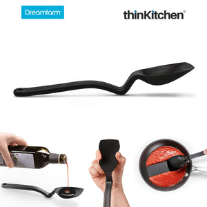 Dreamfarm Mini Supoon - Non-Stick Silicone Sit Up Scraping, Black