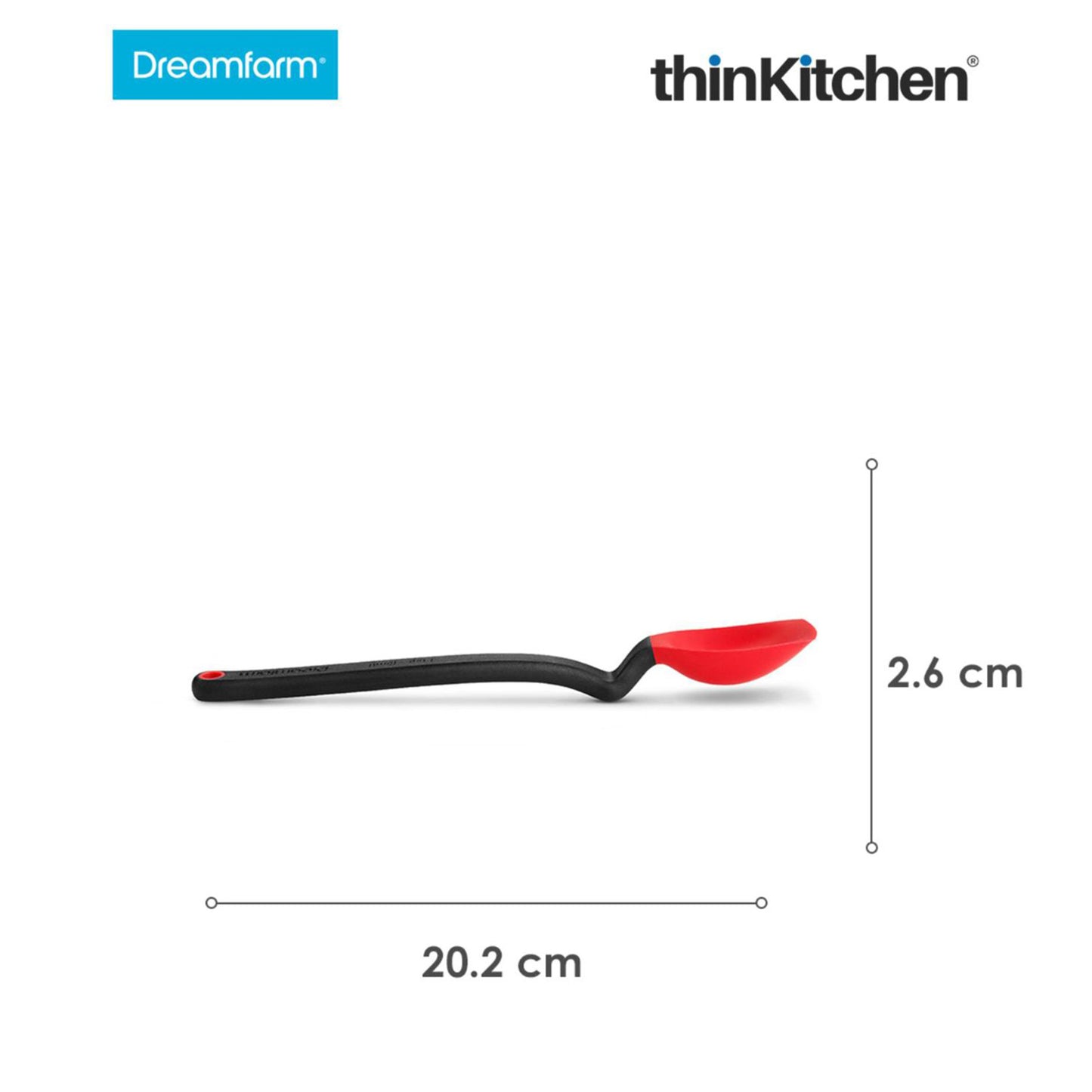 Dreamfarm Mini Supoon Non Stick Silicone Sit Up Scraping Red