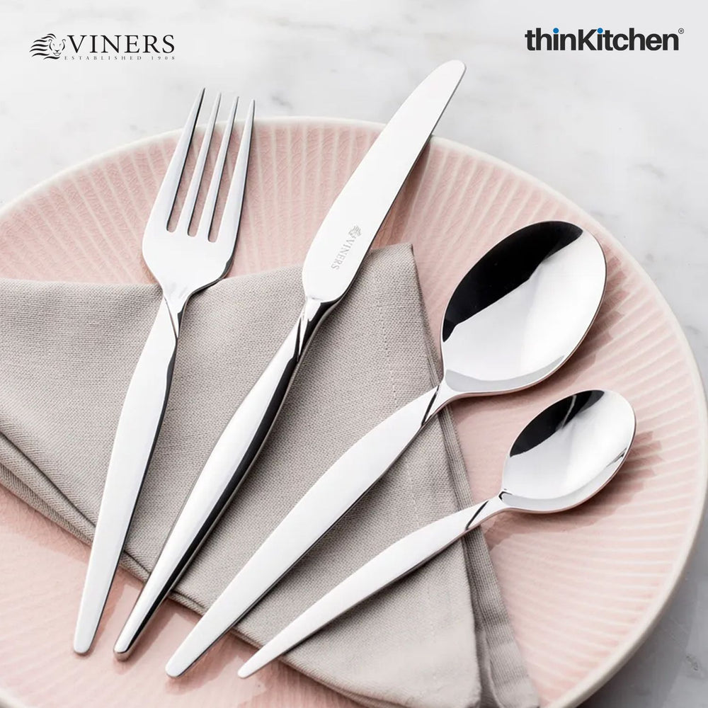 Viners 16‑Pc Stainless Steel Cutlery Set –  Luxury Rustproof Flatware Crafted in UK