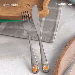 Viners 3‑Piece Kids Cutlery Set Fox – Spoon, Fork & Knife in Gift Box | Crafted in UK