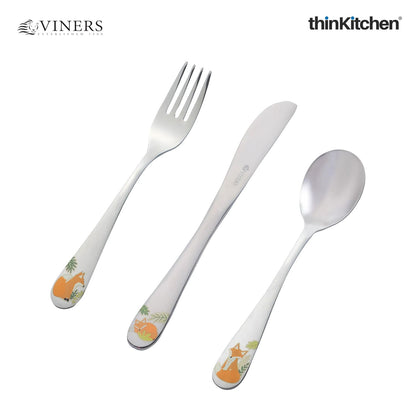 FOX 3 PCE KIDS CUTLERY SET GIFTBOX