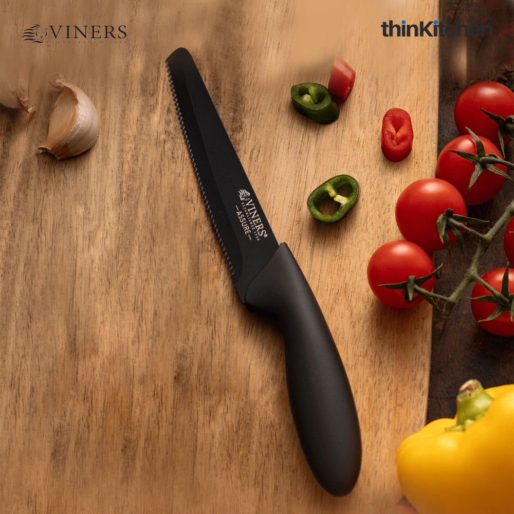 Viners 5" Stainless Steel Bread Knife – Serrated Utility Knife| Crafted in UK for thinKitchen