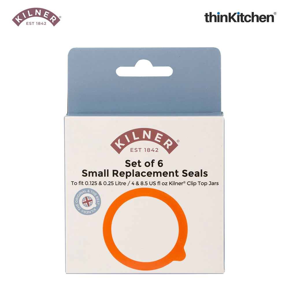 Kilner 6 Pcs Replacement Silicone Seals Ideal for 350ml, 500ml, 1L, 1.5L & 2L Kilner Clip Top Glass Containers
