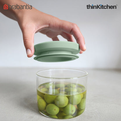 Brabantia Transparent Stackable Glass Jars Set of 3 Pcs