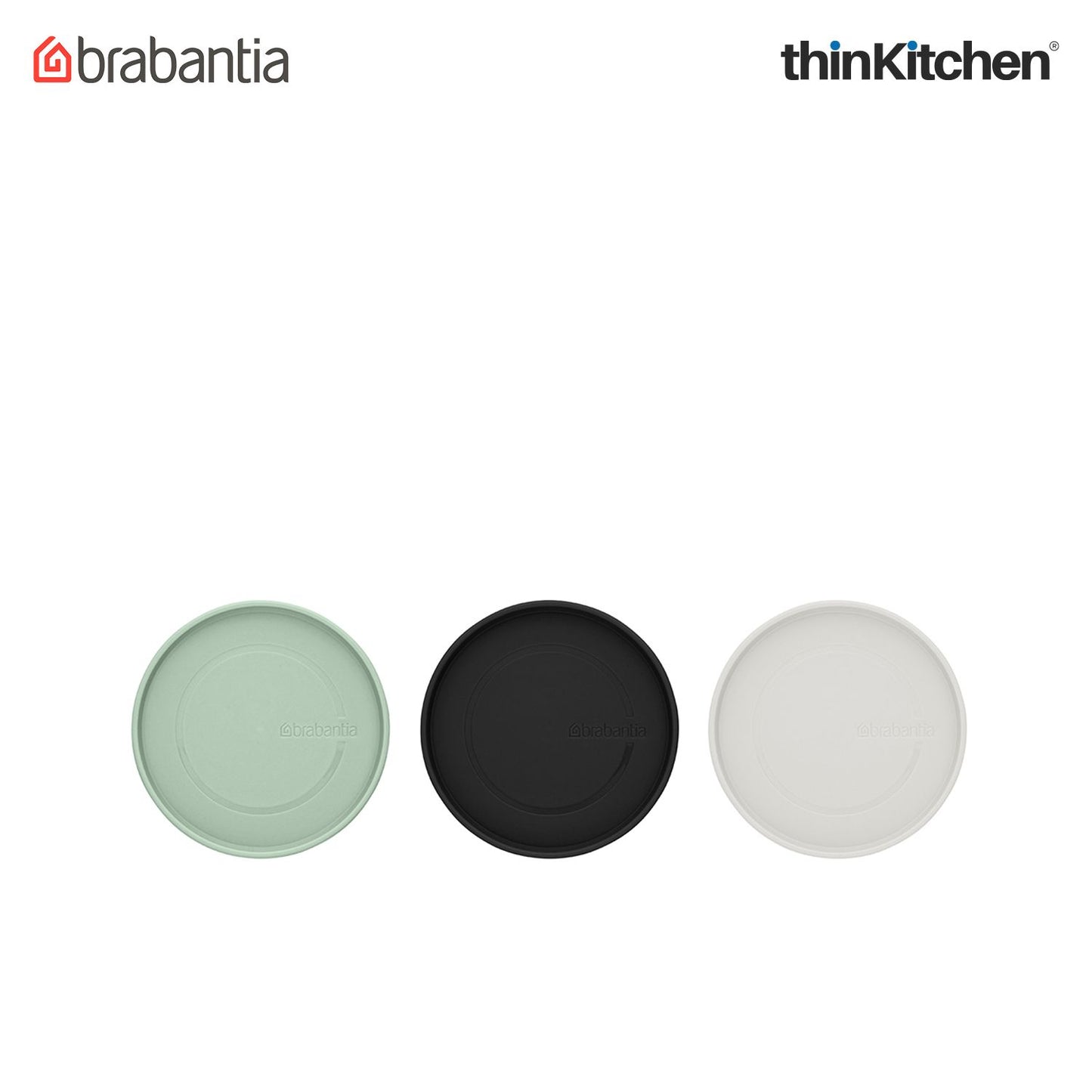 Brabantia Transparent Stackable Glass Jars Set of 3 Pcs