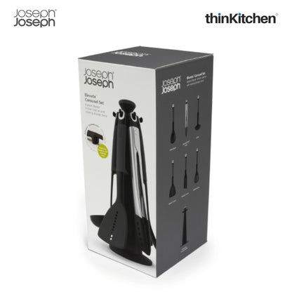 Joseph Joseph Elevate Carousel 6 Piece Utensil Set With Tongs Grey